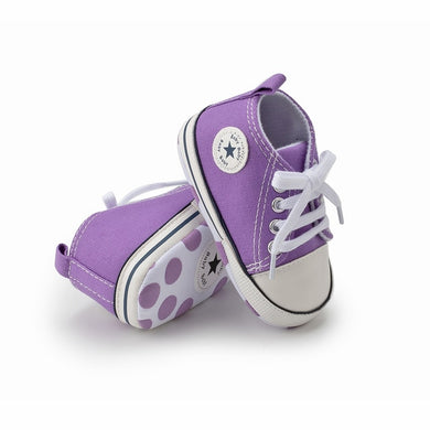 Chaussures style Converse pour nouveau-né - violet