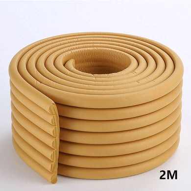 Mousse de protection pour bords de table 2 m large - marron clair