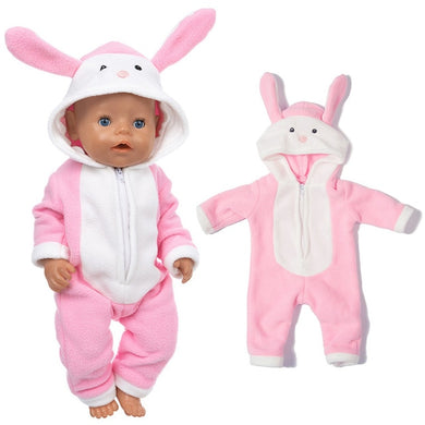 Pyjama en forme d'animal - lapin rose