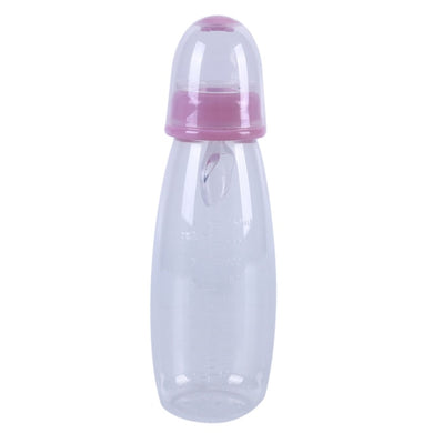 Biberon avec cuillère en silicone souple - rose