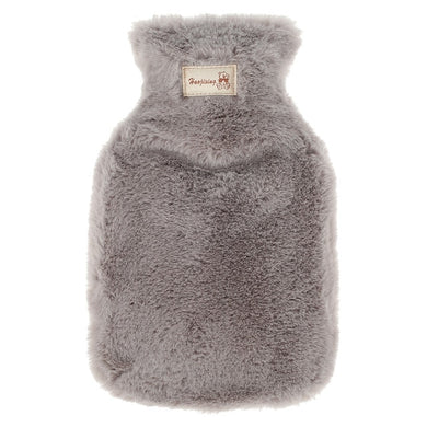 Housse de bouillote en peluche + doublure en PVC - 800ml gris