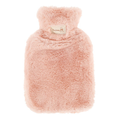 Housse de bouillote en peluche + doublure en PVC - 800ml  pêche