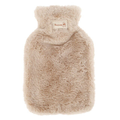 Housse de bouillote en peluche + doublure en PVC - 800ml beige