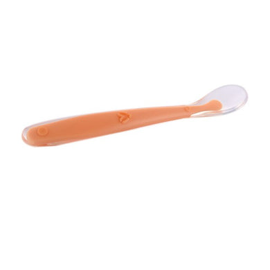 Cuillère en Silicone pour bébé - orange