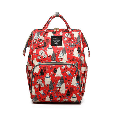 Sac à Dos à Langer Bébé - ours rouge