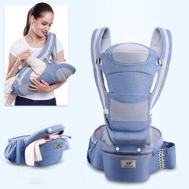 Porte-bébé ergonomique 3en1 0-48 mois - bleu cowboy