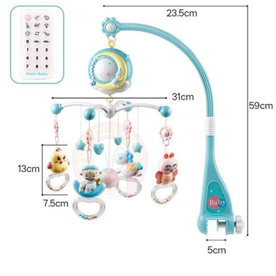 Mobile Musical pour lit de bébé avec lumières - bleu