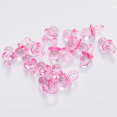 Mini Sucettes de Décoration - rose plastique