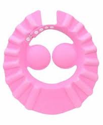 Casquette de protection de douche pour bébé - oreille rose