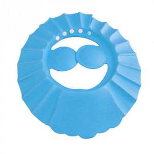 Casquette de protection de douche pour bébé - bleu avec oreillette